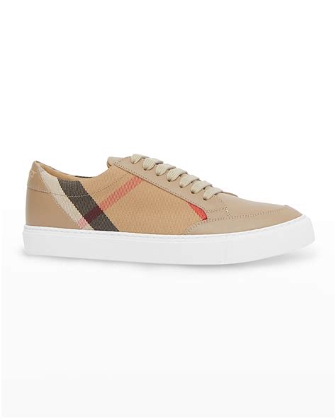 burberry women's new salmond check leather sneakers|Burberry Women's Salmond Vintage Check Low Top Sneakers .